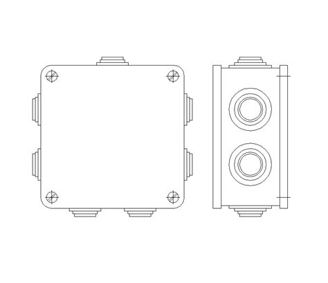 120 208 junction box cad|junction box cad block.